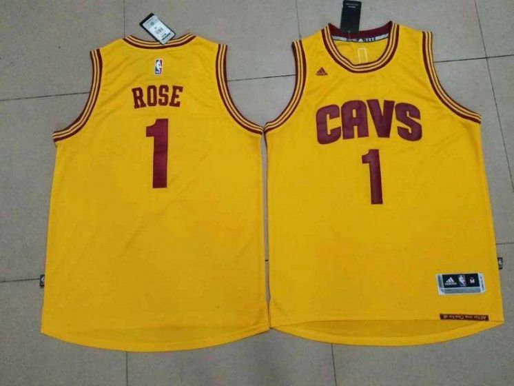 Men Cleveland Cavaliers #1 Rose Yellow NBA Jerseys->cleveland cavaliers->NBA Jersey